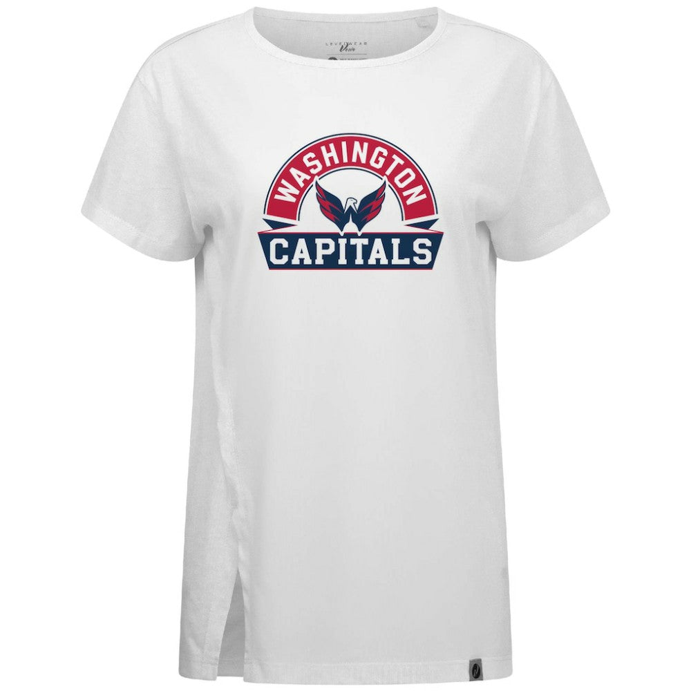 Washington Capitals Levelwear Women's Influx Banner Arch T-Shirt - White | NHL near me