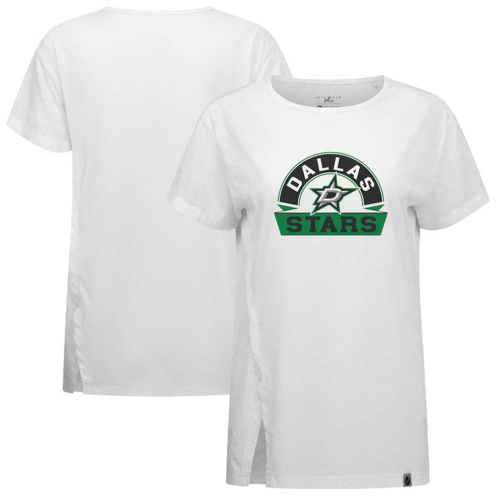 Dallas Stars Levelwear Women's Influx Banner Arch T-Shirt - White | NHL on sale