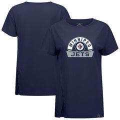 Winnipeg Jets Levelwear Women's Influx Banner Arch T-Shirt - Navy | NHL discount