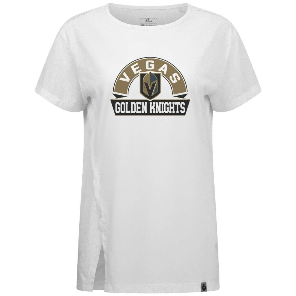 Vegas Golden Knights Levelwear Women's Influx Banner Arch T-Shirt - White | NHL discount