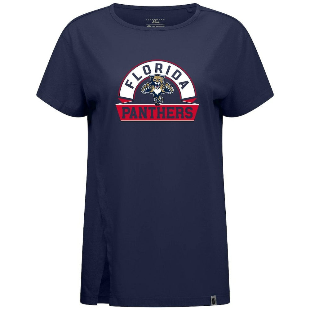 Florida Panthers Levelwear Women's Influx Banner Arch T-Shirt - Navy | NHL near me