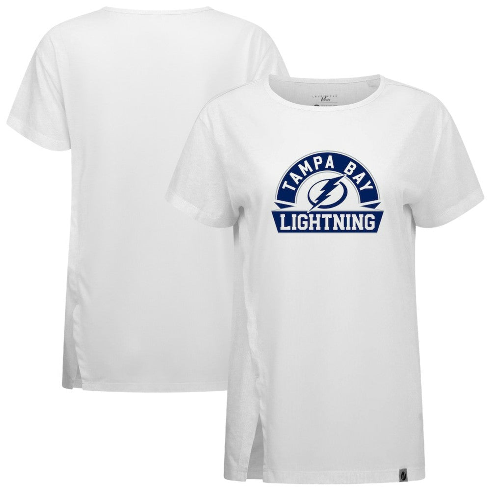 Tampa Bay Lightning Levelwear Women's Influx Banner Arch T-Shirt - White | NHL online