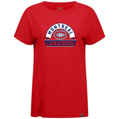 Montreal Canadiens Levelwear Women's Influx Banner Arch T-Shirt - Red | NHL Clearance