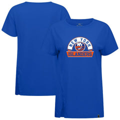 New York Islanders Levelwear Women's Influx Banner Arch T-Shirt - Royal | NHL Lifestyle
