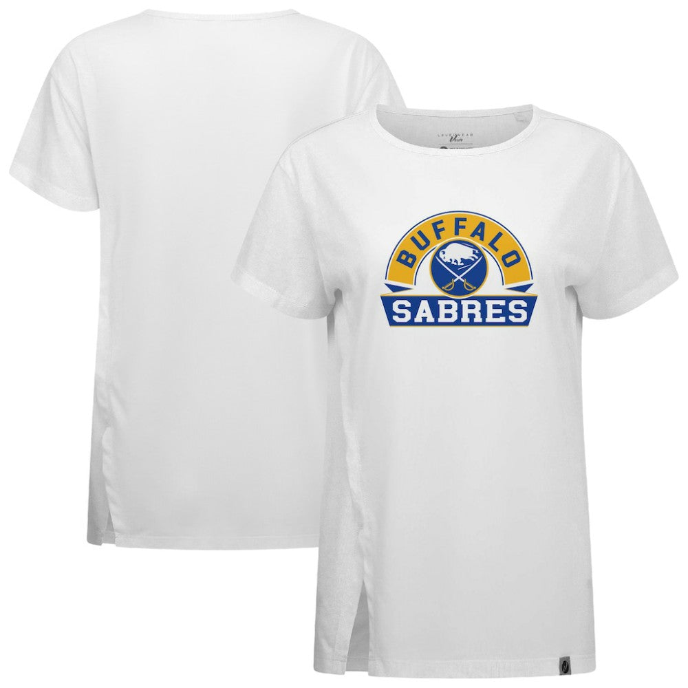 Buffalo Sabres Levelwear Women's Influx Banner Arch T-Shirt - White | NHL discount