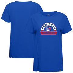 New York Rangers Levelwear Women's Influx Banner Arch T-Shirt - Royal | NHL online
