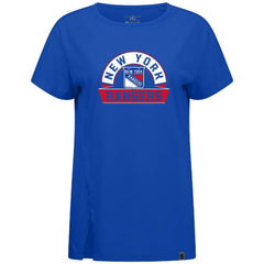 New York Rangers Levelwear Women's Influx Banner Arch T-Shirt - Royal | NHL online