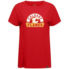 Calgary Flames Levelwear Women's Influx Banner Arch T-Shirt - Red | NHL on sale
