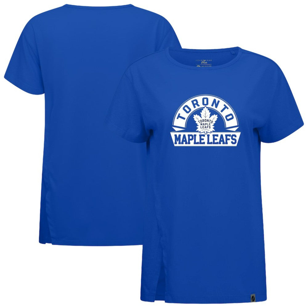 Toronto Maple Leafs Levelwear Women's Influx Banner Arch T-Shirt - Royal | NHL Lifestyle