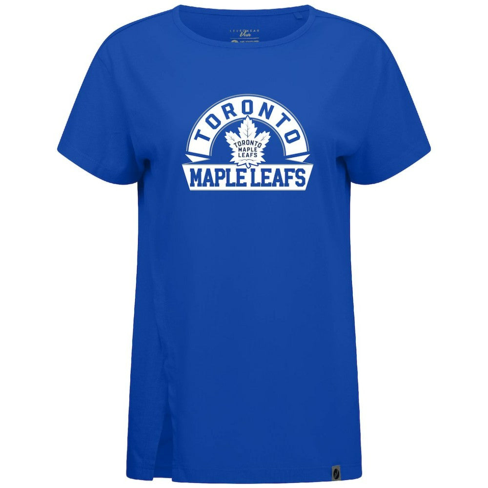 Toronto Maple Leafs Levelwear Women's Influx Banner Arch T-Shirt - Royal | NHL Lifestyle