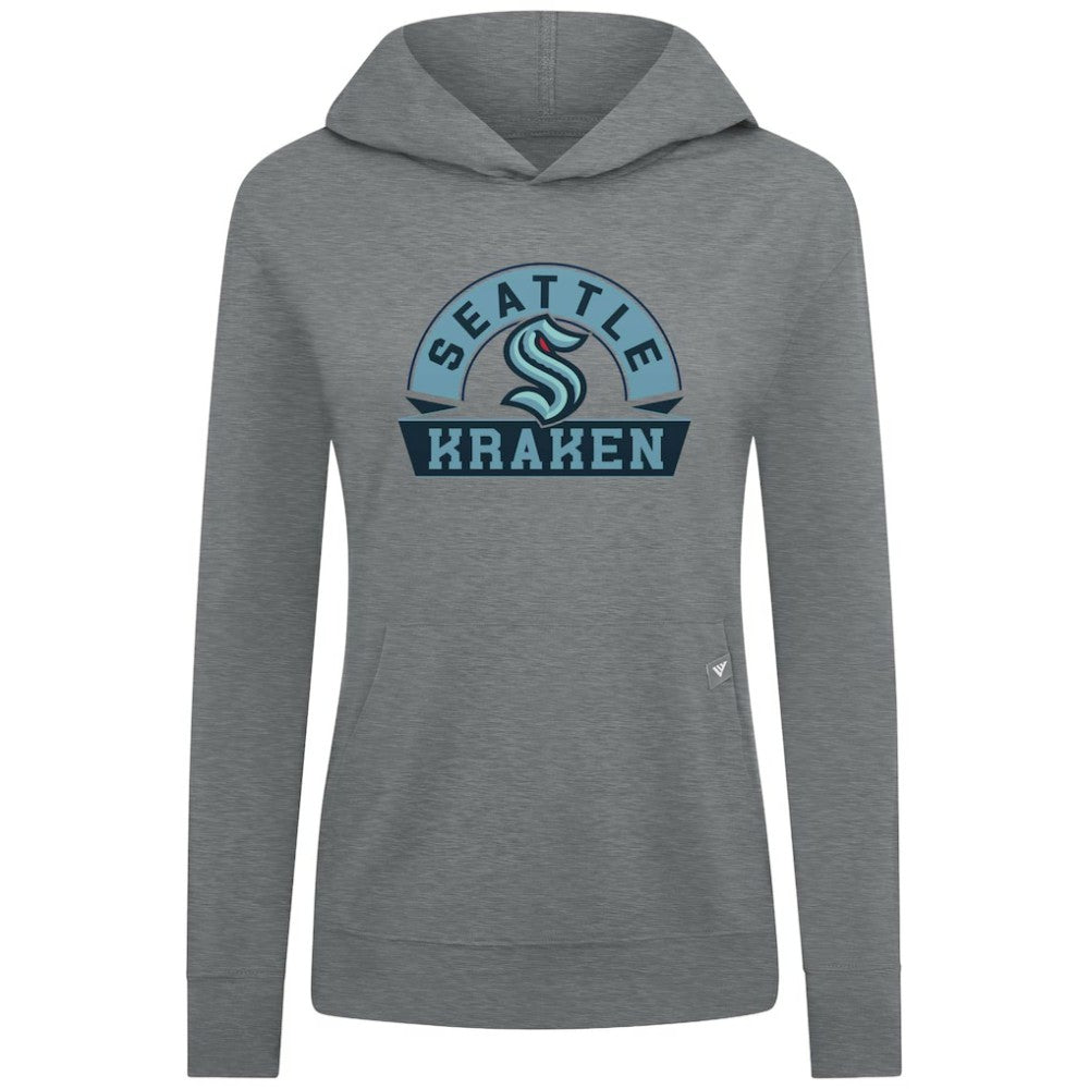 Seattle Kraken Levelwear Women's Relay Banner Arch Pullover Hoodie - Gray | NHL online