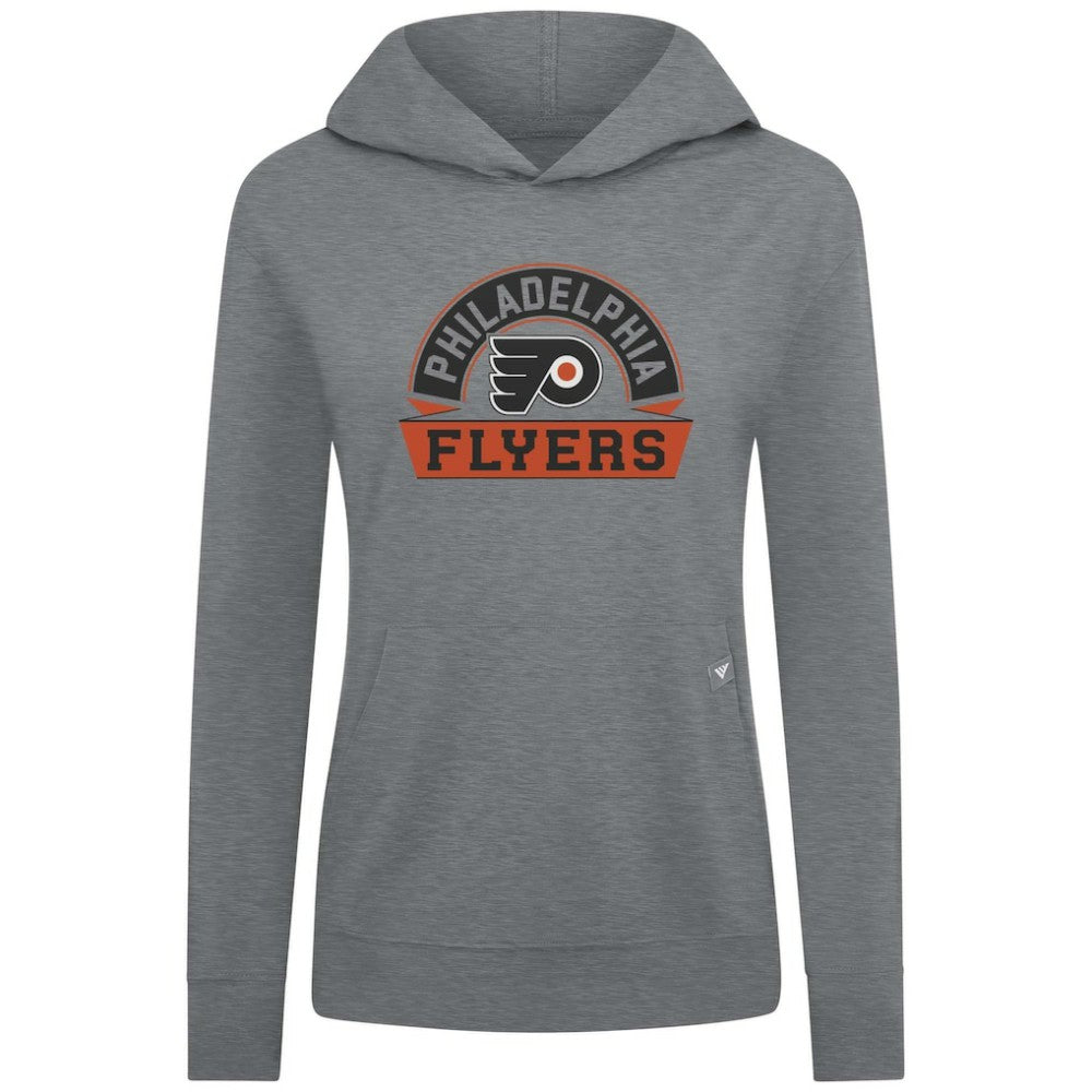 Philadelphia Flyers Levelwear Women's Relay Banner Arch Pullover Hoodie - Gray | NHL sale