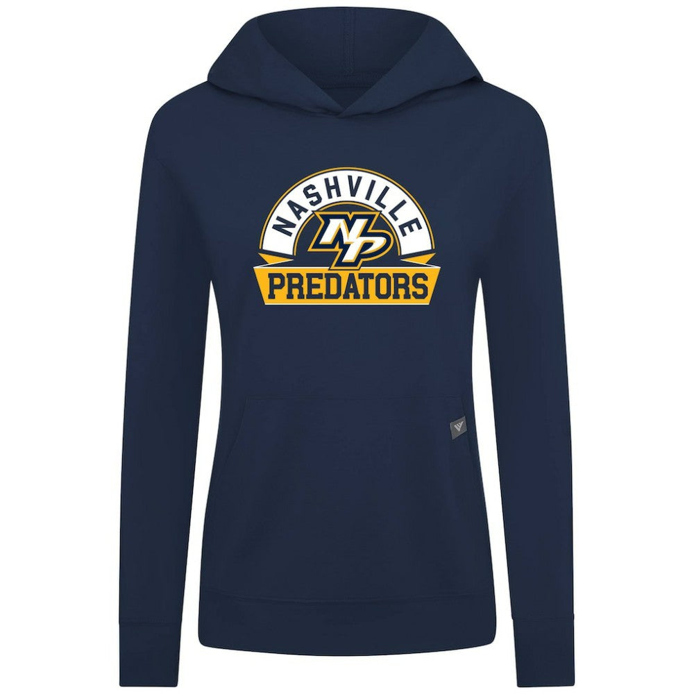Nashville Predators Levelwear Women's Relay Banner Arch Pullover Hoodie - Navy | NHL discount