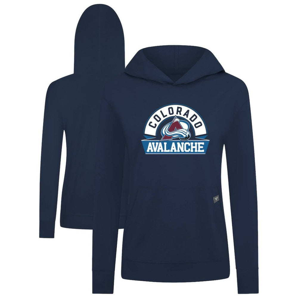 Colorado Avalanche Levelwear Women's Relay Banner Arch Pullover Hoodie - Navy | NHL near me
