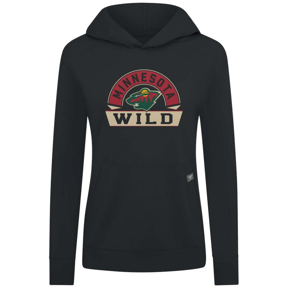 Minnesota Wild Levelwear Women's Relay Banner Arch Pullover Hoodie - Black | NHL sale
