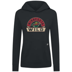 Minnesota Wild Levelwear Women's Relay Banner Arch Pullover Hoodie - Black | NHL sale