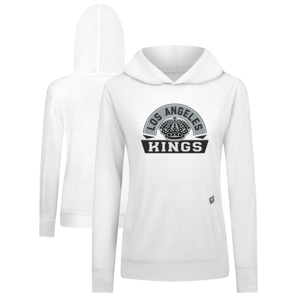 Los Angeles Kings Levelwear Women's Relay Banner Arch Pullover Hoodie - White | NHL near me