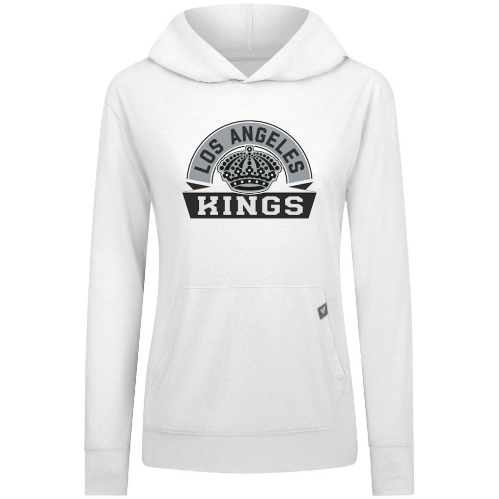 Los Angeles Kings Levelwear Women's Relay Banner Arch Pullover Hoodie - White | NHL near me