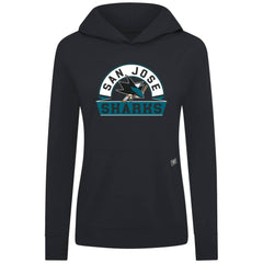 San Jose Sharks Levelwear Women's Relay Banner Arch Pullover Hoodie - Black | NHL near me