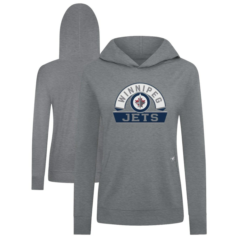 Winnipeg Jets Levelwear Women's Relay Banner Arch Pullover Hoodie - Gray | NHL discount