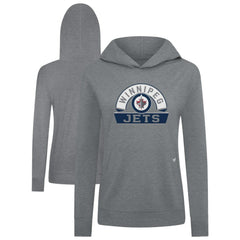 Winnipeg Jets Levelwear Women's Relay Banner Arch Pullover Hoodie - Gray | NHL discount