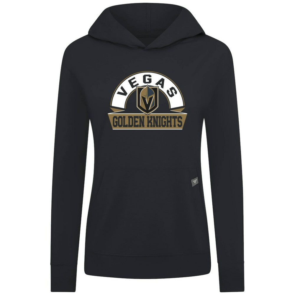 Vegas Golden Knights Levelwear Women's Relay Banner Arch Pullover Hoodie - Black | NHL on sale