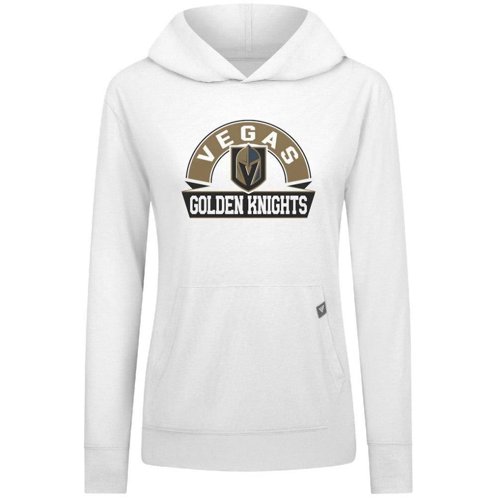 Vegas Golden Knights Levelwear Women's Relay Banner Arch Pullover Hoodie - White | NHL sale