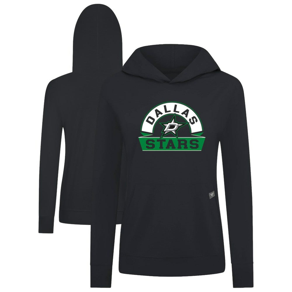 Dallas Stars Levelwear Women's Relay Banner Arch Pullover Hoodie - Black | NHL on sale