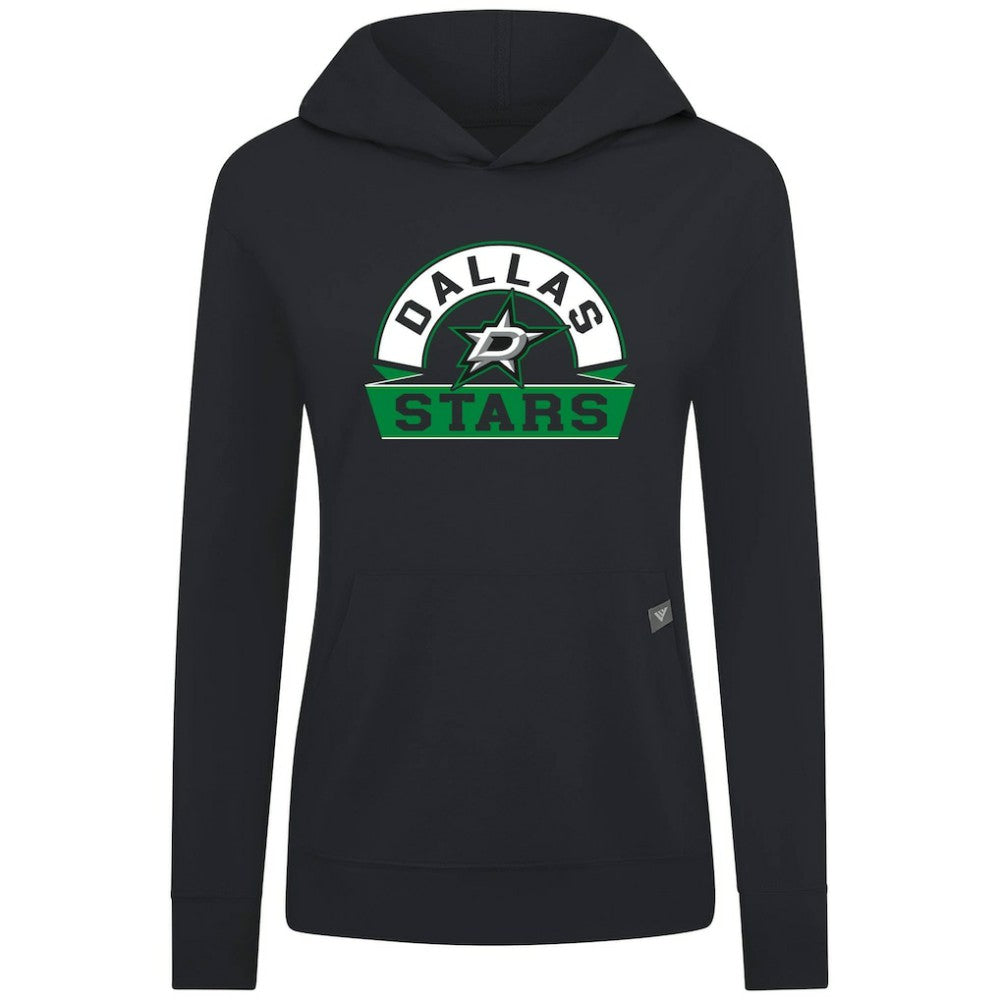 Dallas Stars Levelwear Women's Relay Banner Arch Pullover Hoodie - Black | NHL on sale