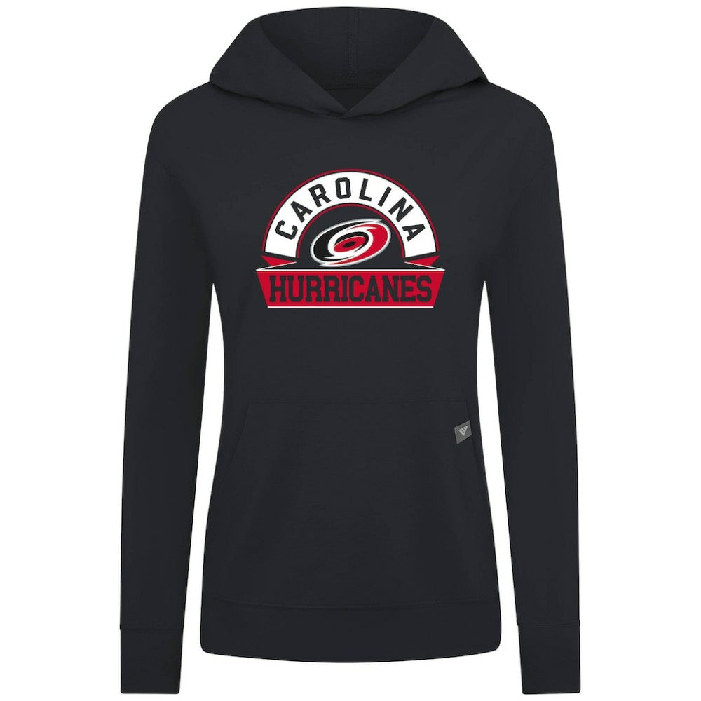 Carolina Hurricanes Levelwear Women's Relay Banner Arch Pullover Hoodie - Black | NHL near me