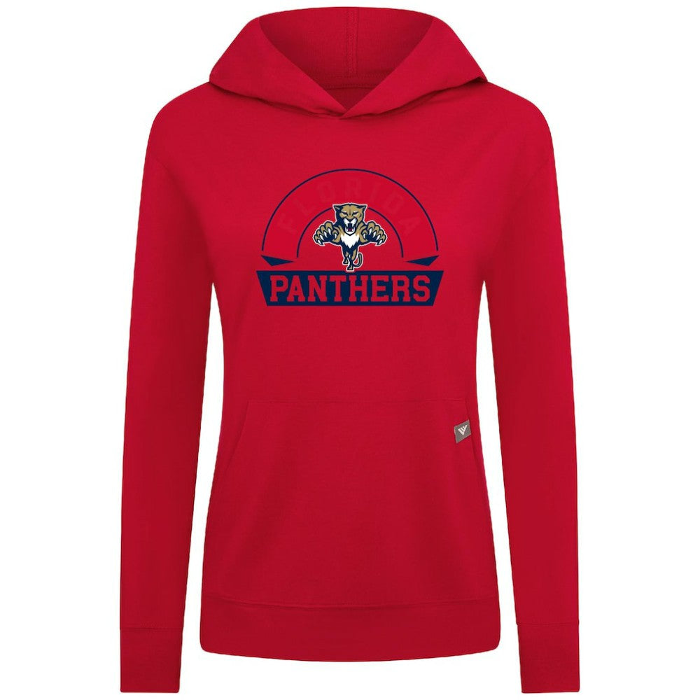 Florida Panthers Levelwear Women's Relay Banner Arch Pullover Hoodie - Red | NHL Clearance