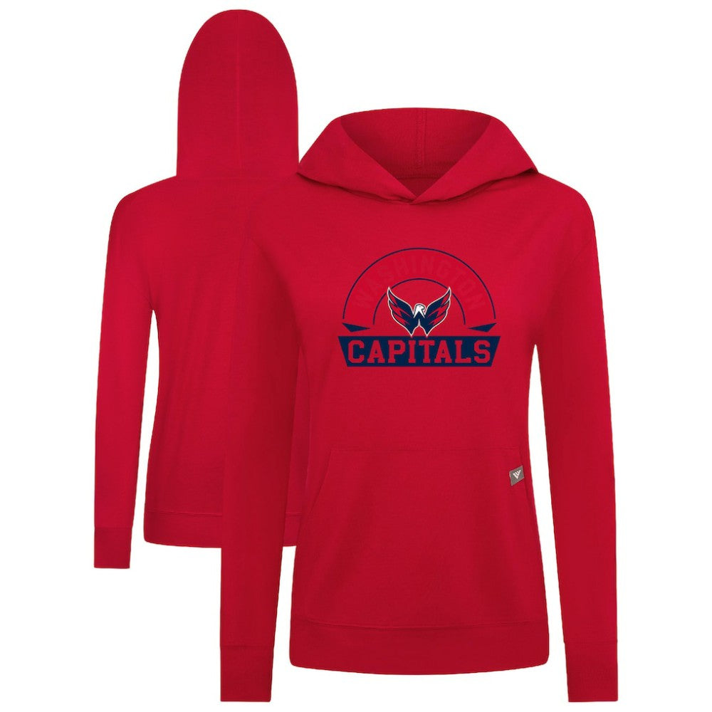 Washington Capitals Levelwear Women's Relay Banner Arch Pullover Hoodie - Red | NHL sale
