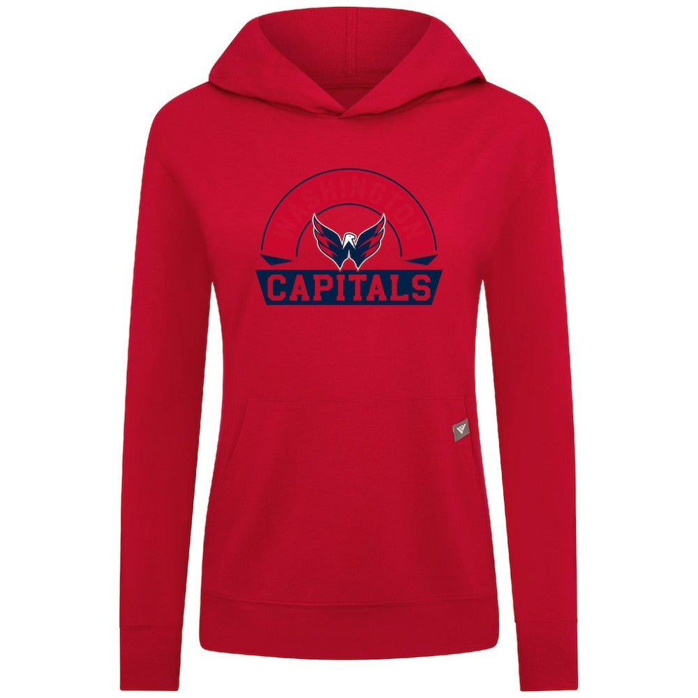Washington Capitals Levelwear Women's Relay Banner Arch Pullover Hoodie - Red | NHL sale