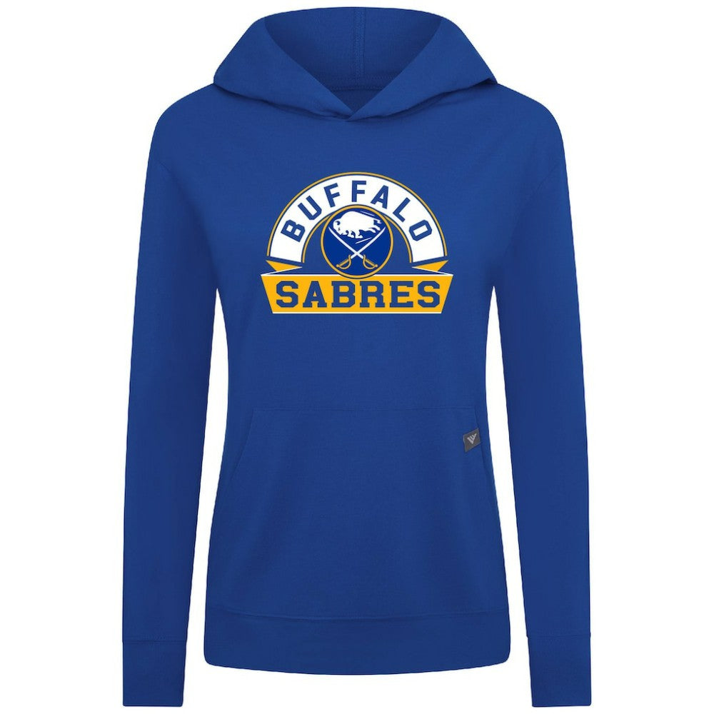 Buffalo Sabres Levelwear Women's Relay Banner Arch Pullover Hoodie - Royal | NHL near me
