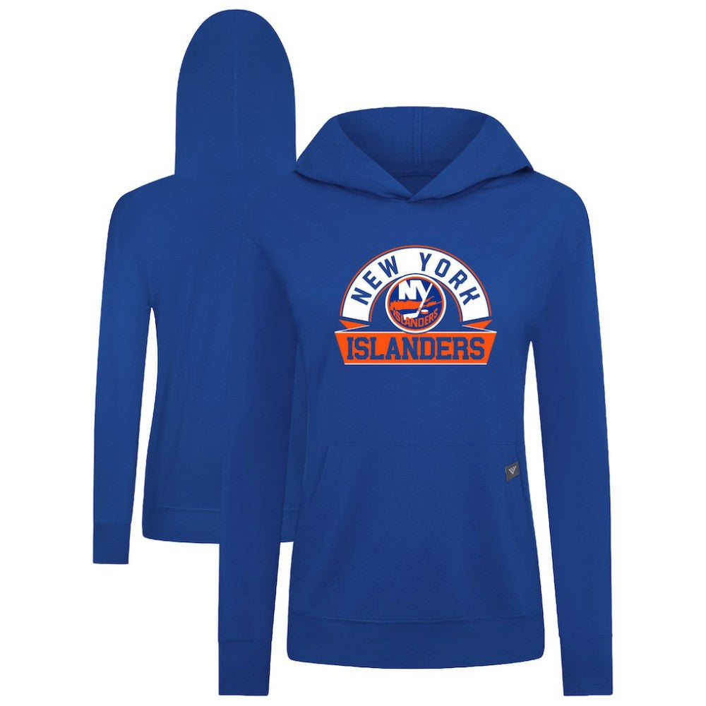 New York Islanders Levelwear Women's Relay Banner Arch Pullover Hoodie - Royal | NHL sale