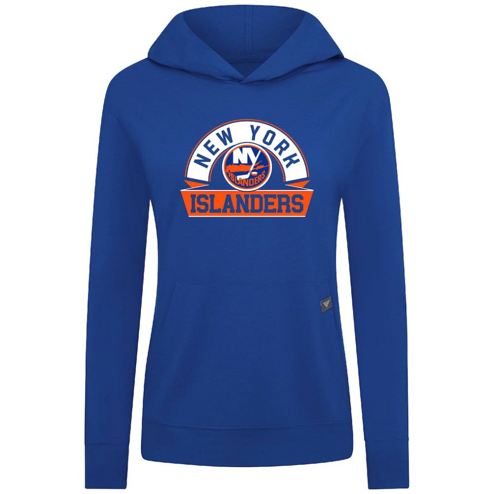 New York Islanders Levelwear Women's Relay Banner Arch Pullover Hoodie - Royal | NHL sale