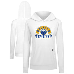Buffalo Sabres Levelwear Women's Relay Banner Arch Pullover Hoodie - White | NHL near me