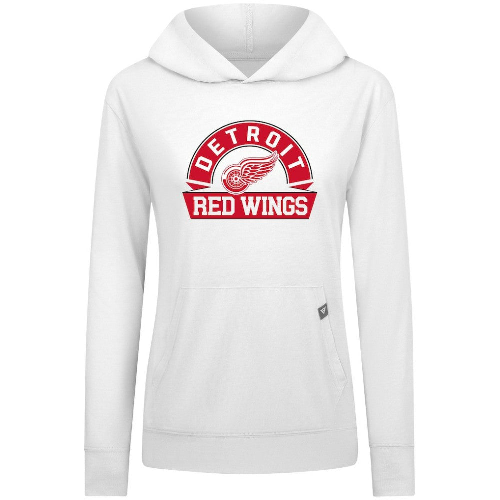 Detroit Red Wings Levelwear Women's Relay Banner Arch Pullover Hoodie - White | NHL sale