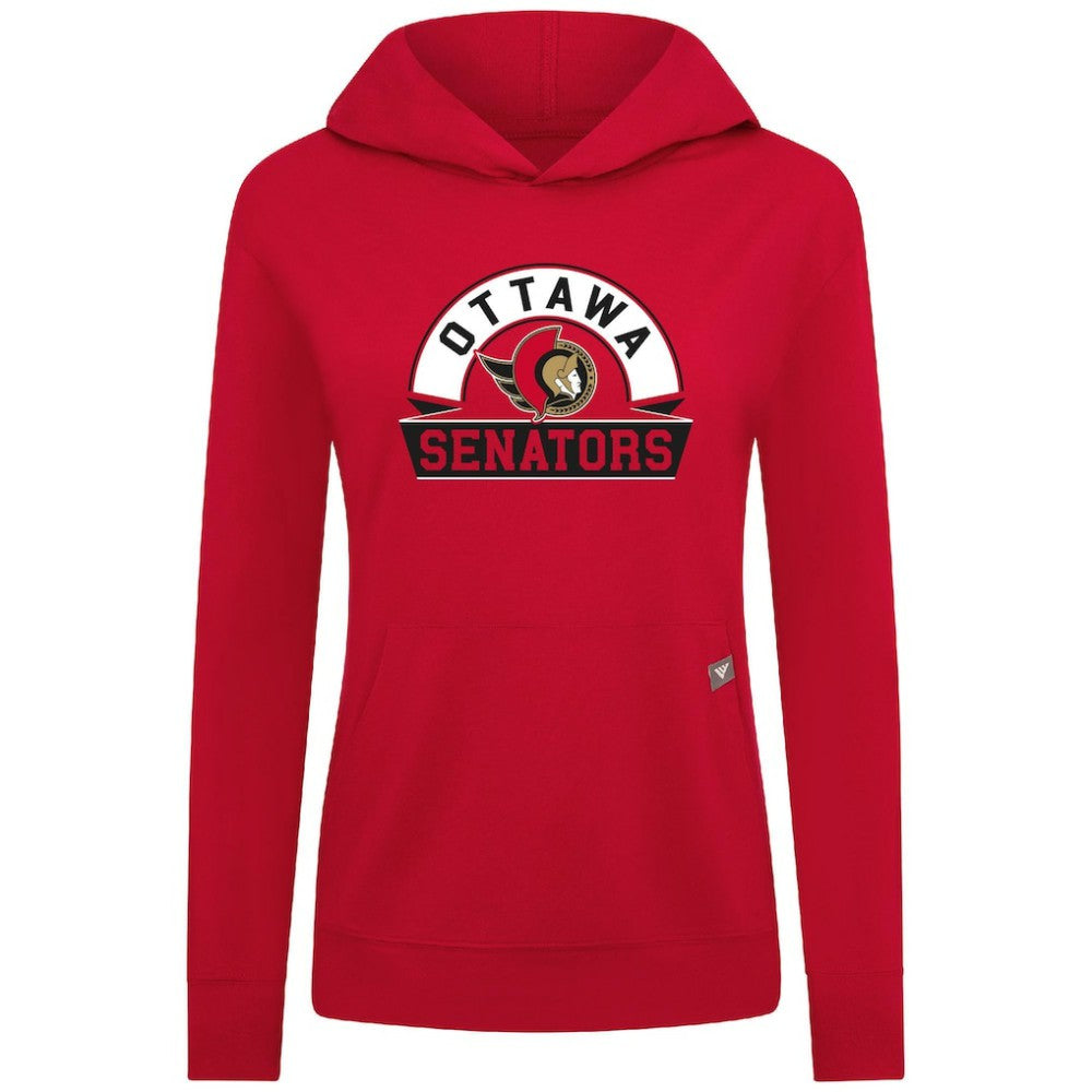 Ottawa Senators Levelwear Women's Relay Banner Arch Pullover Hoodie - Red | NHL on sale