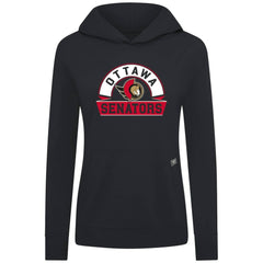 Ottawa Senators Levelwear Women's Relay Banner Arch Pullover Hoodie - Black | NHL online
