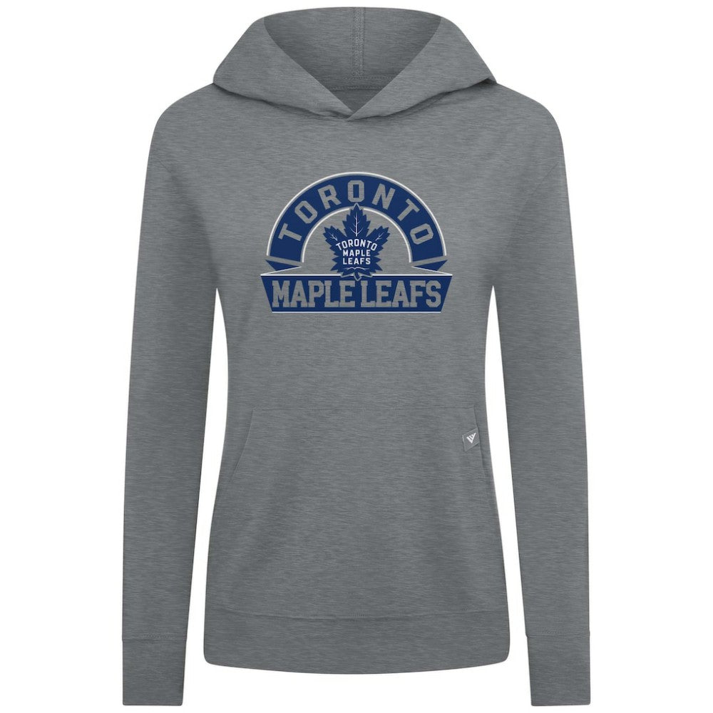 Toronto Maple Leafs Levelwear Women's Relay Banner Arch Pullover Hoodie - Gray | NHL online