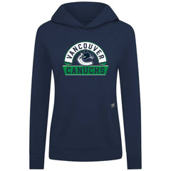 Vancouver Canucks Levelwear Women's Relay Banner Arch Pullover Hoodie - Navy | NHL online