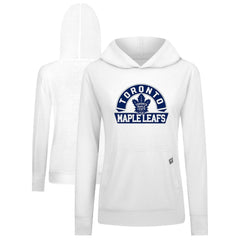 Toronto Maple Leafs Levelwear Women's Relay Banner Arch Pullover Hoodie - White | NHL on sale