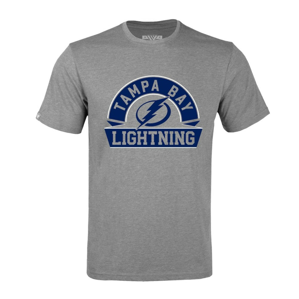 Tampa Bay Lightning Levelwear Richmond Banner Arch T-Shirt - Gray | NHL on sale