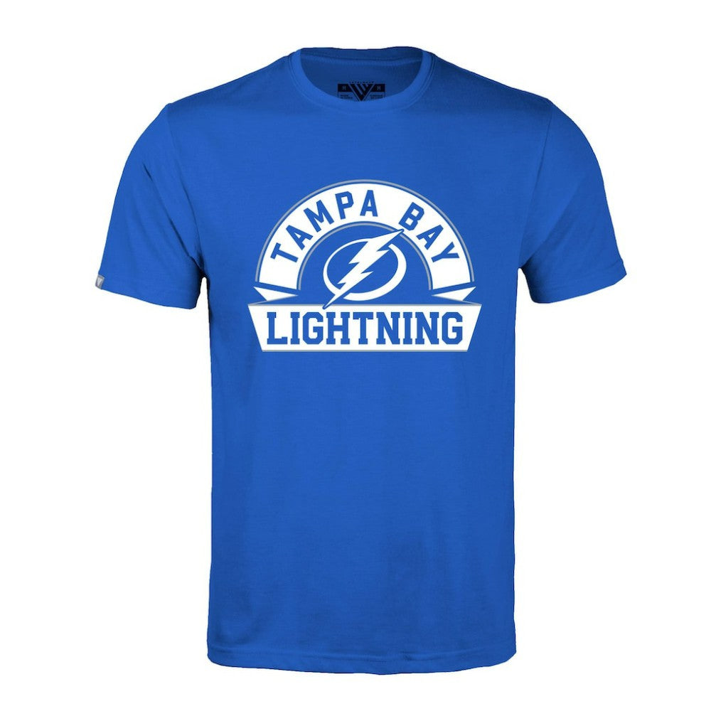 Tampa Bay Lightning Levelwear Richmond Banner Arch T-Shirt - Royal | NHL Clearance