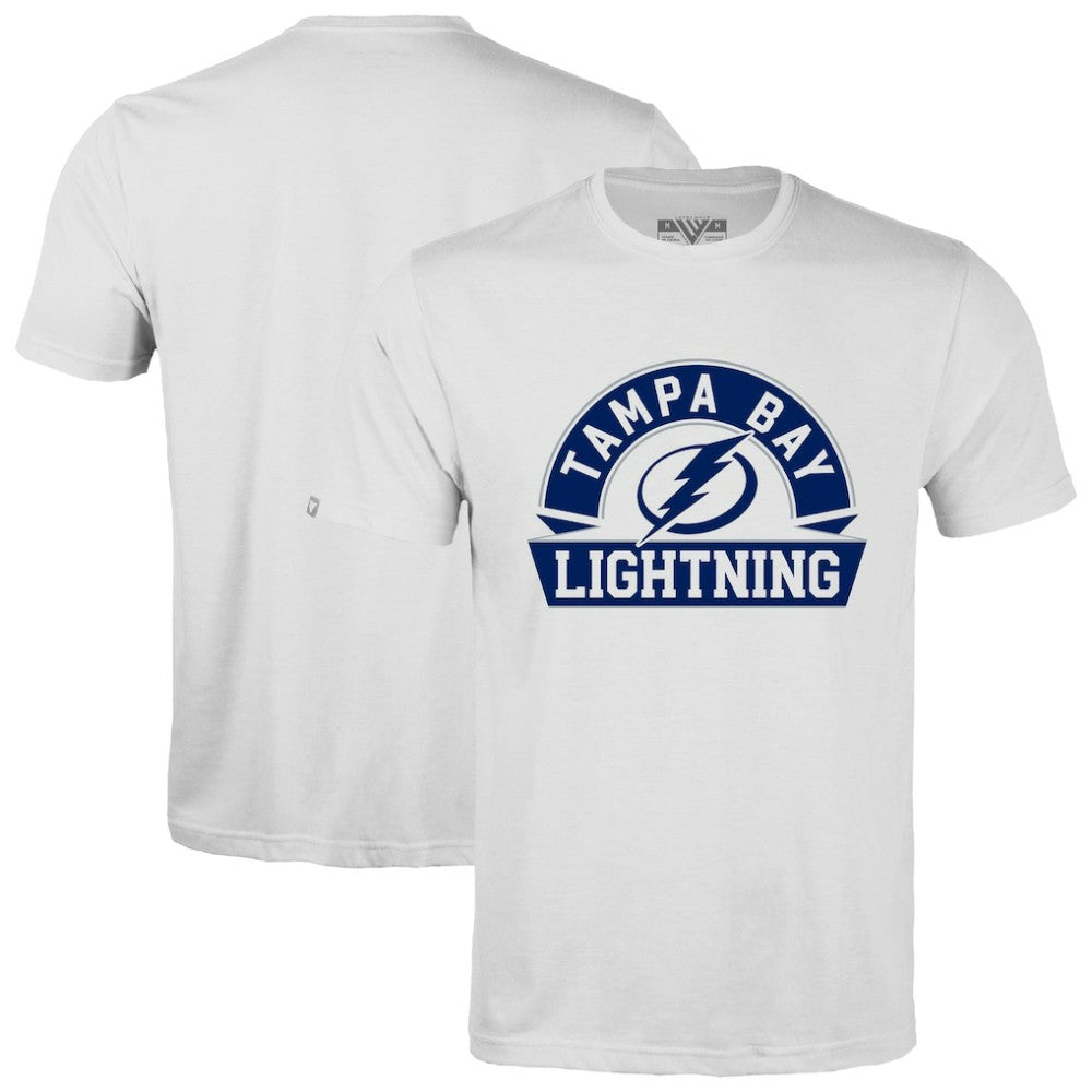 Tampa Bay Lightning Levelwear Richmond Banner Arch T-Shirt - White | NHL Clearance