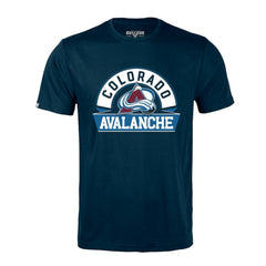 Colorado Avalanche Levelwear Richmond Banner Arch T-Shirt - Navy | NHL Lifestyle