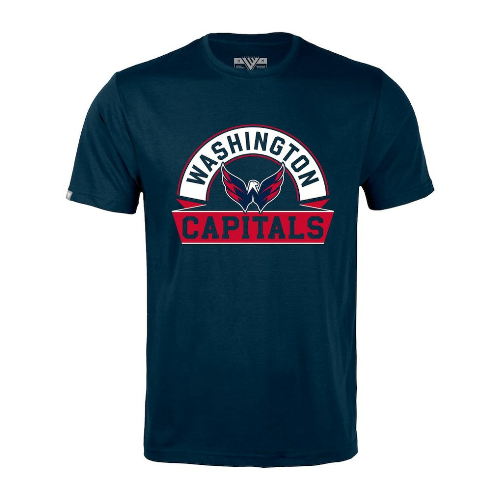 Washington Capitals Levelwear Richmond Banner Arch T-Shirt - Navy | NHL Clearance