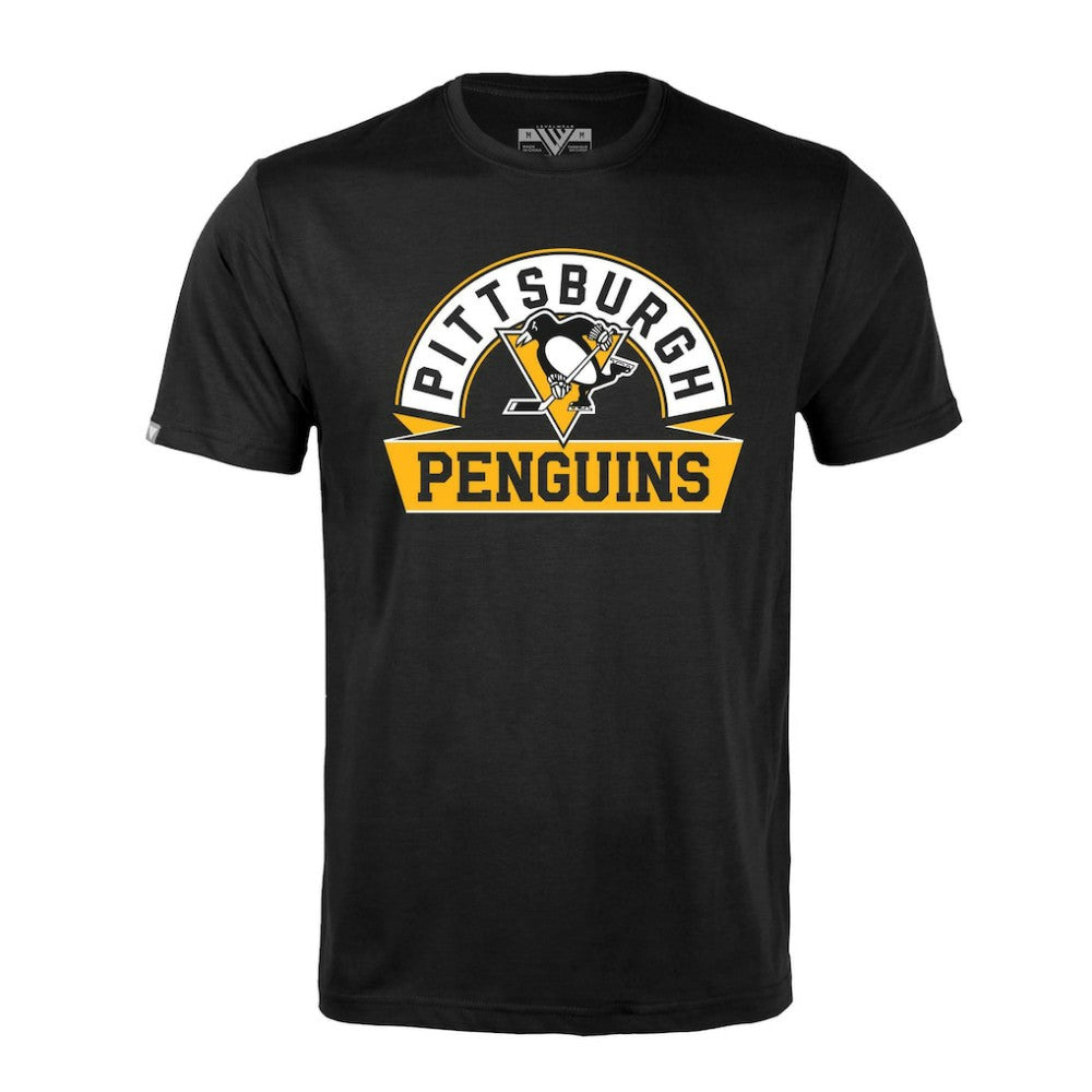 Pittsburgh Penguins Levelwear Richmond Banner Arch T-Shirt - Black | NHL discount