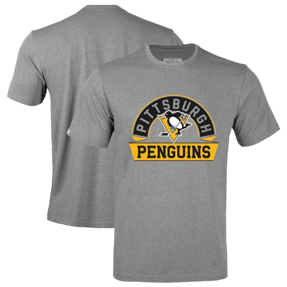 Pittsburgh Penguins Levelwear Richmond Banner Arch T-Shirt - Gray | NHL on sale